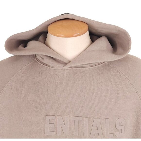 Fear Of God Essentials Cotton-Blend Hoodie Size M Mens Beige AS-IS - Picture 2 of 12